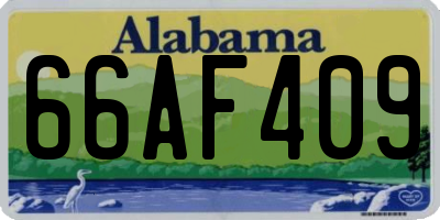 AL license plate 66AF409