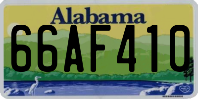 AL license plate 66AF410