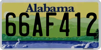 AL license plate 66AF412