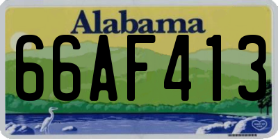 AL license plate 66AF413