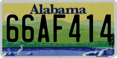 AL license plate 66AF414