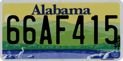 AL license plate 66AF415