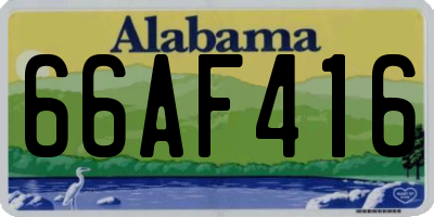 AL license plate 66AF416