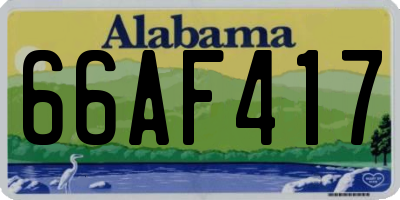 AL license plate 66AF417
