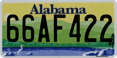 AL license plate 66AF422