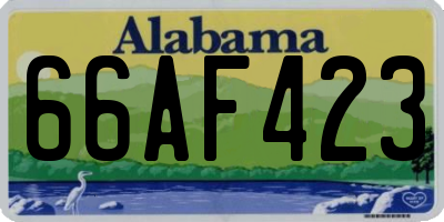 AL license plate 66AF423