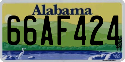 AL license plate 66AF424