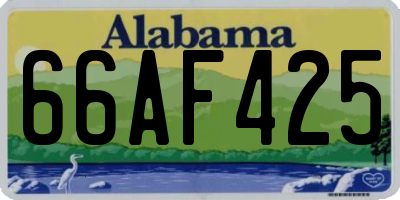 AL license plate 66AF425