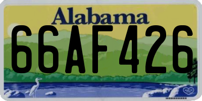 AL license plate 66AF426