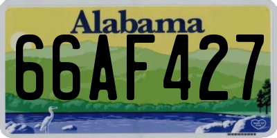 AL license plate 66AF427