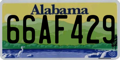 AL license plate 66AF429