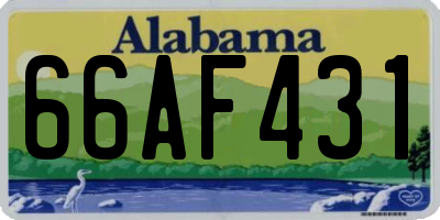 AL license plate 66AF431