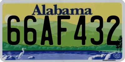 AL license plate 66AF432