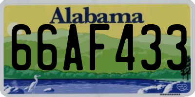 AL license plate 66AF433