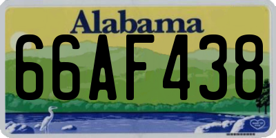 AL license plate 66AF438