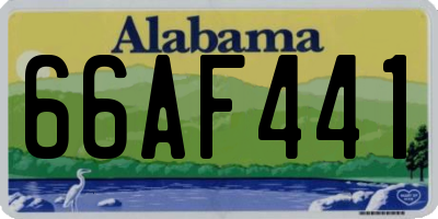 AL license plate 66AF441