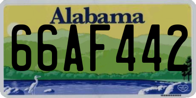 AL license plate 66AF442