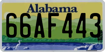 AL license plate 66AF443