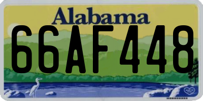 AL license plate 66AF448