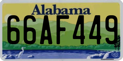 AL license plate 66AF449