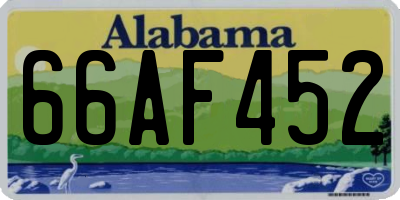AL license plate 66AF452
