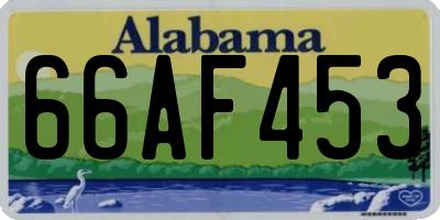 AL license plate 66AF453