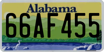 AL license plate 66AF455