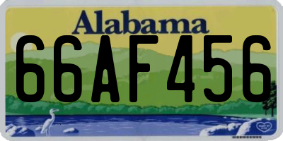 AL license plate 66AF456