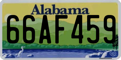 AL license plate 66AF459