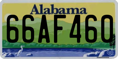 AL license plate 66AF460