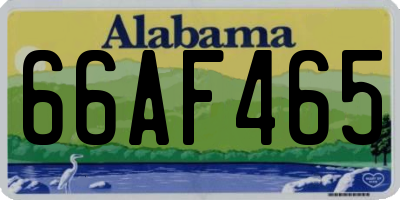 AL license plate 66AF465