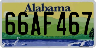 AL license plate 66AF467