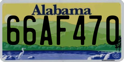 AL license plate 66AF470
