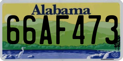 AL license plate 66AF473