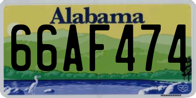 AL license plate 66AF474
