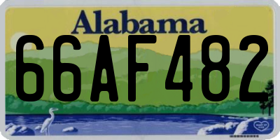AL license plate 66AF482