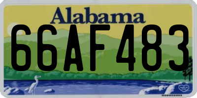 AL license plate 66AF483
