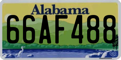 AL license plate 66AF488