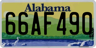 AL license plate 66AF490
