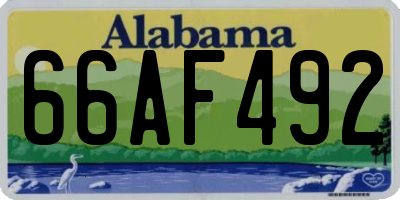 AL license plate 66AF492