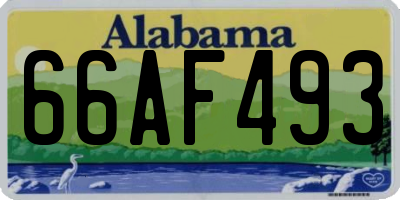 AL license plate 66AF493