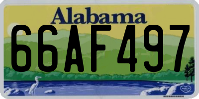 AL license plate 66AF497