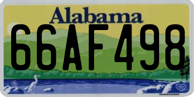 AL license plate 66AF498