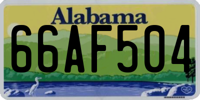 AL license plate 66AF504