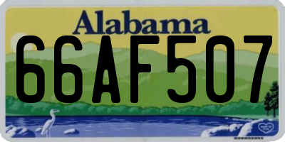 AL license plate 66AF507