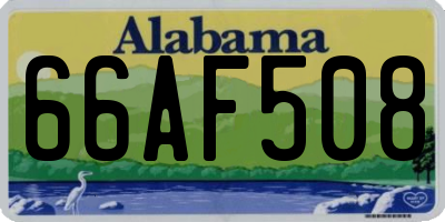 AL license plate 66AF508