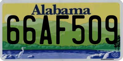 AL license plate 66AF509