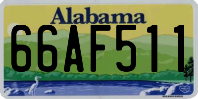 AL license plate 66AF511