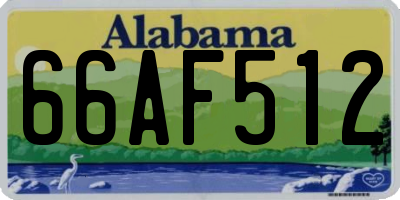 AL license plate 66AF512