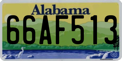 AL license plate 66AF513